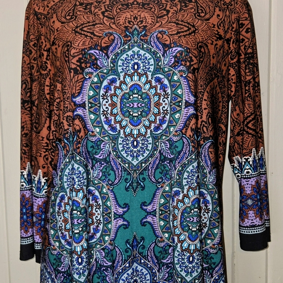 Maggy London Multicolor Paisley Tunic - Picture 1 of 7